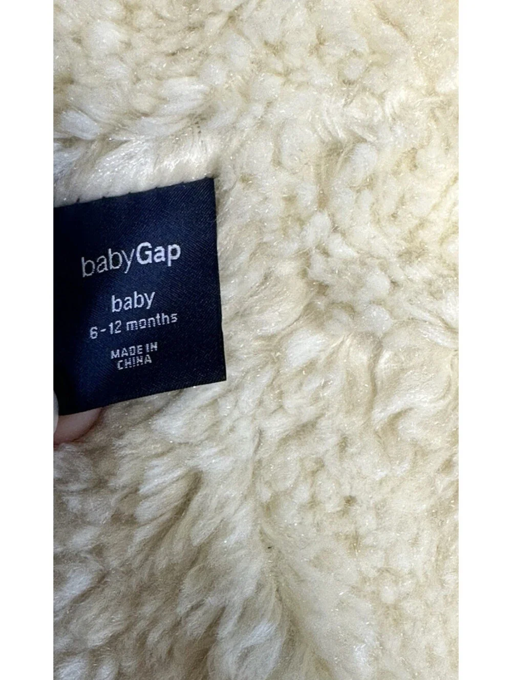 Baby Gap 6-12 Months Teddy Bear Ears Hoodie Full Zip Hooded Sweatshirt Navy Blue